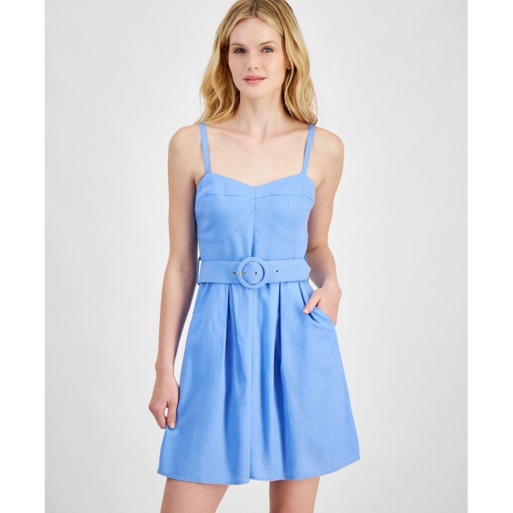 New City Studio Belted Fit and Flare Mini Dress Size XS